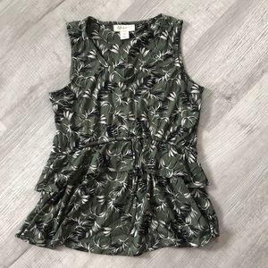 Green floral Style and Co. shirt